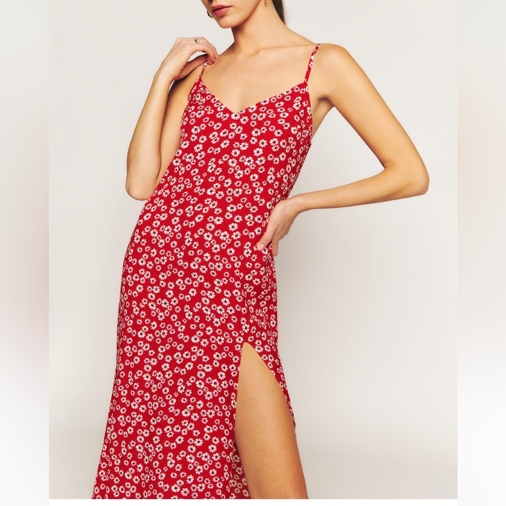 Reformation Crimini Midi Dress BLUE Floral